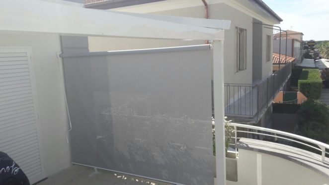 tende microforate per chiusura laterale pergola