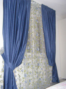 sottotenda a fiori e calate blu RIF: TC301