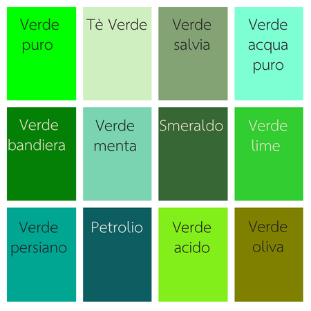 gradazioni di verde