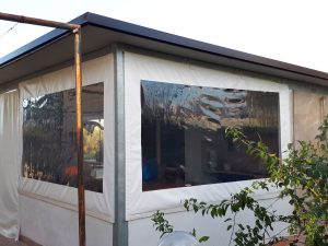 pannelli in cristal antivento per chiusura dependance RIF: SE80