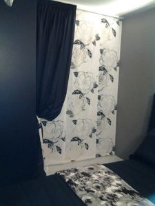 tende a pannelli con calate in raso foderato RIF: TC393