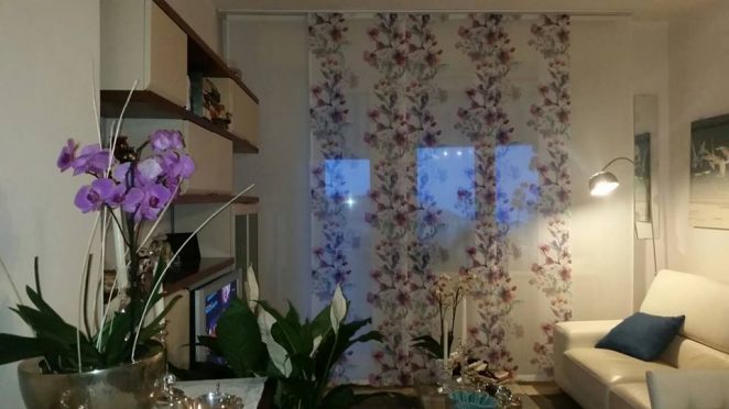 tende pannello stampa floreale elegante