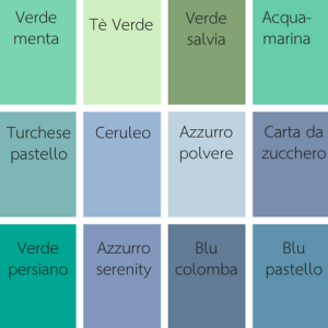 palette colori shabby chic blu e verde by gani