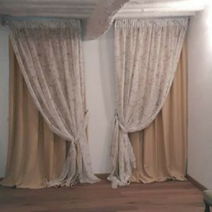 tende doppie lunghe a terra con fascia