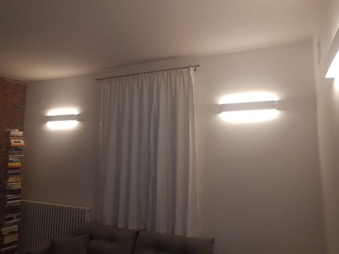 tende in cotone pesante su bastoni in acciaio