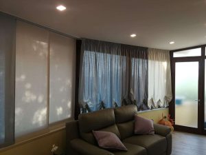 tende a finto pacchetto in tessuto filtrante coordinate tenda a panelli