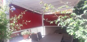 tende a caduta verticale per schermatura laterale di gazebo